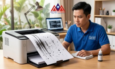 6 Cách Khắc Phục Máy In Bị Lem Mực Triệt Để & Hiệu Quả 2026