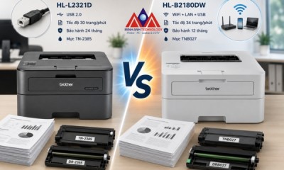 So Sánh Brother HL-L2321D vs HL-B2180DW: Nên Chọn Máy Nào?
