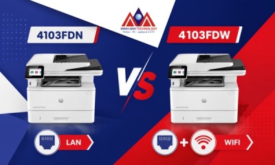 So Sánh Máy In HP 4103FDN vs 4103FDW: LAN Hay WiFi?