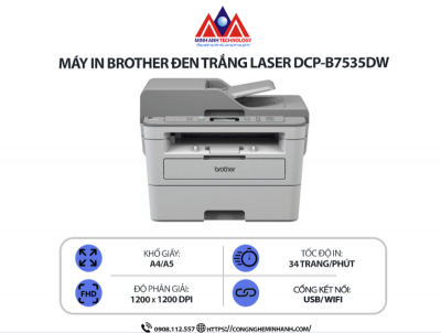 Máy in Brother 7535DW – Dòng máy đa năng in scan copy dành cho doanh nghiệp