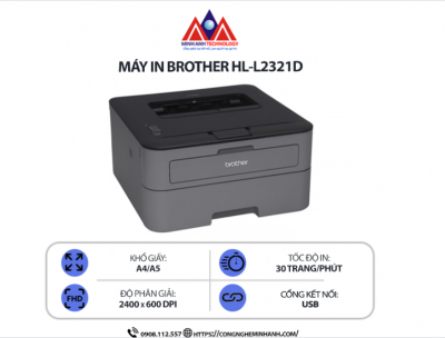 Hướng dẫn kết nối và cài đặt máy in Brother 2321D dễ dàng cho người mới