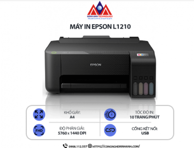 Máy in phun màu Epson L1210 – Dòng EcoTank tiết kiệm mực đáng mua nhất 2025