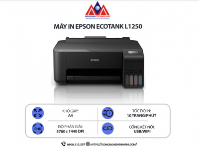 Review Epson L1250 – Máy in nhỏ gọn, in màu đẹp dành cho học sinh – sinh viên