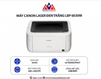 Máy in laser trắng đen Canon 6030W – Sự lựa chọn hoàn hảo cho văn phòng nhỏ