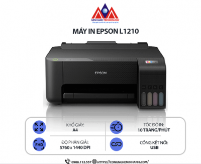 Review máy in phun màu Epson EcoTank L1210 – Chất lượng in, chi phí mực & độ bền đầu phun