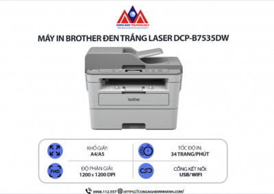 Đánh giá Brother 7535DW: In – Scan – Copy – Fax mạnh mẽ, kết nối WiFi ổn định