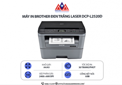 Review Brother 2520D: In nhanh 30 trang/phút, bền bỉ, chi phí thấp