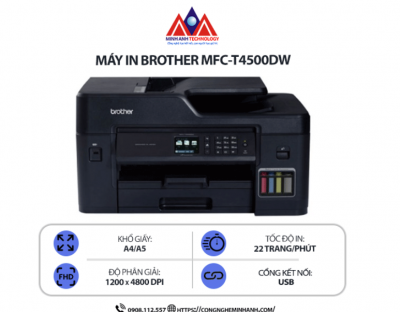 Máy in Brother T4500DW khổ A3 – Giải pháp in ấn chuyên nghiệp cho doanh nghiệp
