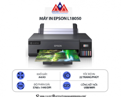 Epson L18050 – Máy in ảnh khổ lớn A3+ chất lượng vượt trội cho dân thiết kế và studio ảnh