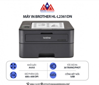 Máy in Brother HL-L2361D – Lựa chọn tiết kiệm cho doanh nghiệp nhỏ, giao hàng tận nơi các quận TP.HCM