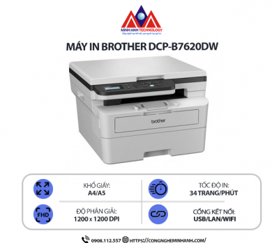 Brother 7620DW có in màu được không? Minh Anh Quận 7 phân tích tính năng chi tiết
