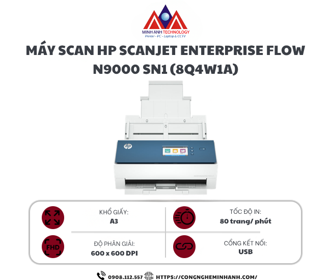 Máy Scan HP ScanJet Enterprise Flow N9000 sn1 (8Q4W1A)