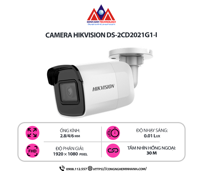 Camera Hikvision DS-2CD2021G1-I - Giải Pháp An Ninh Chất Lượng Cao với Công Nghệ Hồng Ngoại