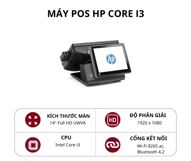 Máy POS HP Core i3 / 8GB RAM / 128GB SSD