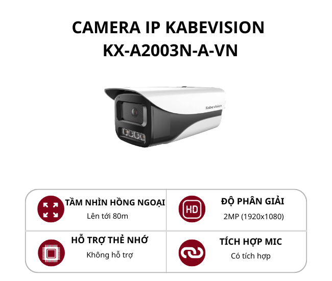 Camera Dome cố định trong nhà 2MP KBVision KX-A2112CN-A-VN
