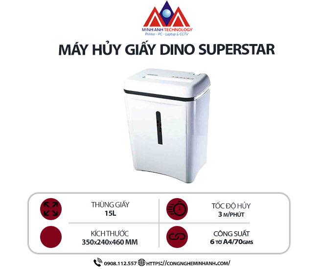 Máy hủy giấy DINO SUPERSTAR