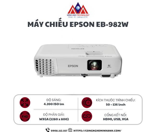 Máy chiếu Epson EB-982W
