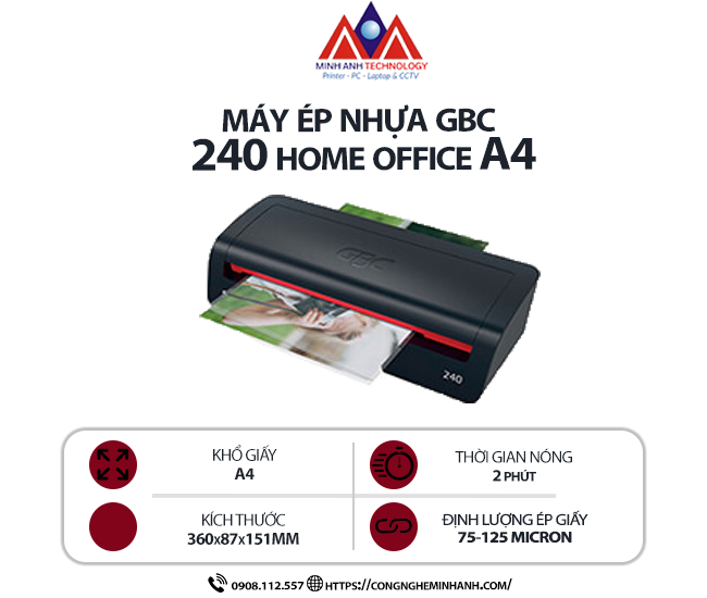 Máy ép nhựa GBC 240 Home Office A4