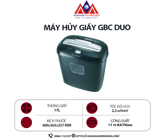Máy hủy giấy GBC DUO