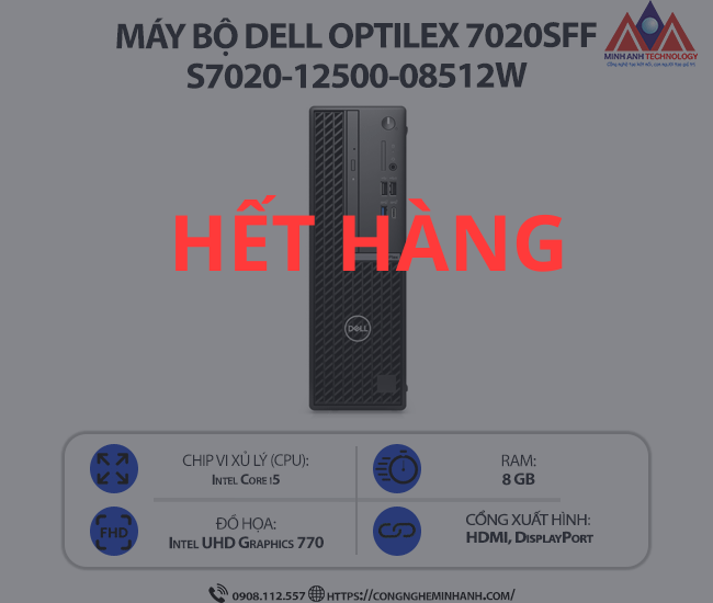 Máy bộ Dell Optilex 7010SFF S7010-13500-08512W (i5 13500/ Ram 8GB/ SSD 512GB/ Windows 11/ 1Y)