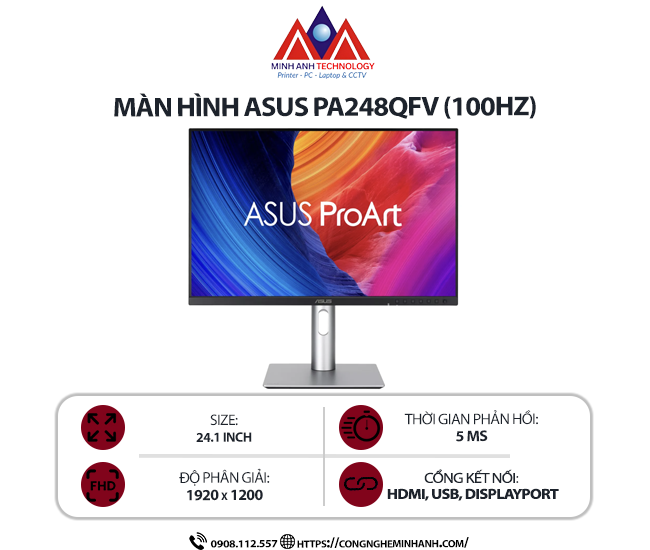 Màn hình Asus ProArt PA248QFV 24 inch (100hz)