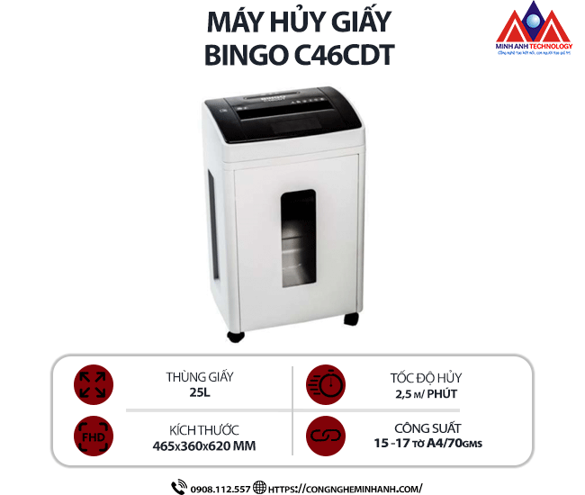 Máy hủy giấy BINGO C46CDT