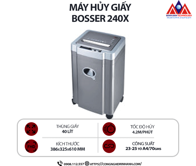 Máy hủy giấy BOSSER 240X