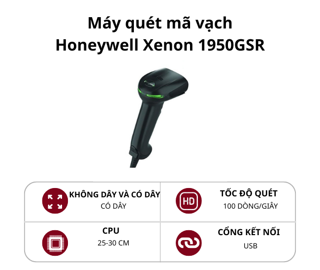 Máy quét mã vạch Honeywell Xenon 1950GSR