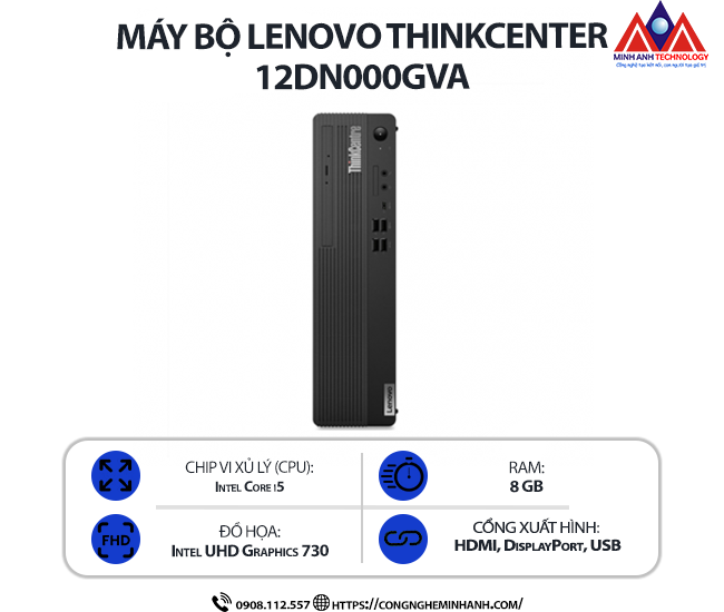 Máy bộ Lenovo ThinkCentre M70s Gen 4 12DN000GVA (i5 13400/ Ram 8GB/ SSD 256GB/ 1Y)