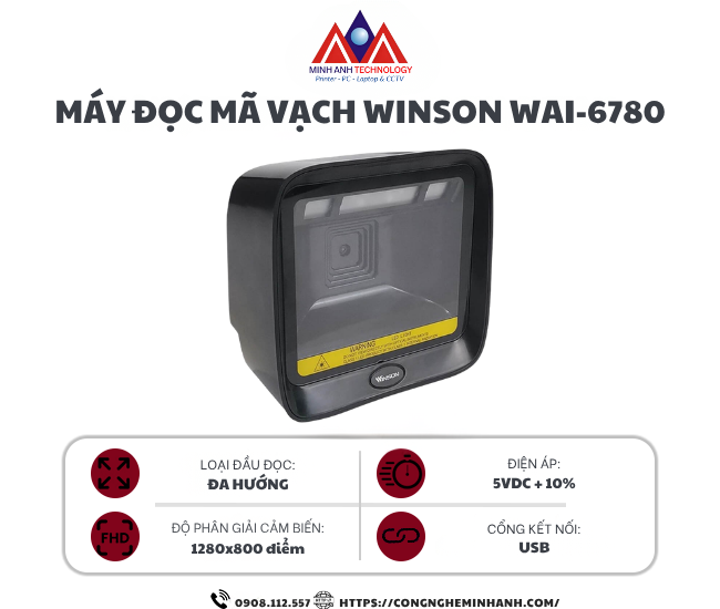 Máy quét mã vạch đa tia Winson WAI-6780