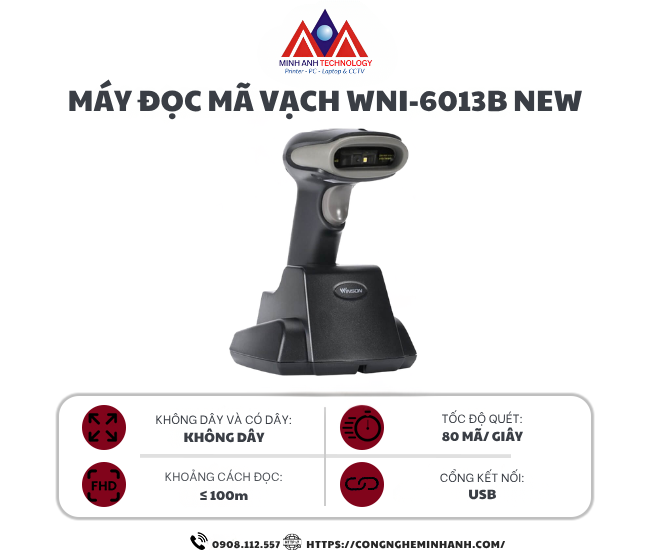 Máy đọc mã vạch WNI-6013B New
