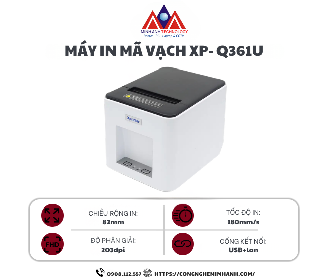 Máy in mã vạch XP - Q361U