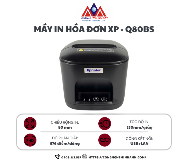 Máy in hóa đơn XP-Q80BS