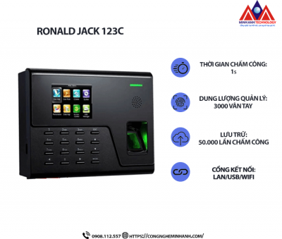 Máy Chấm Công Vân Tay Ronald Jack 123C