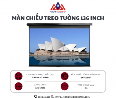Màn chiếu treo tường 136”