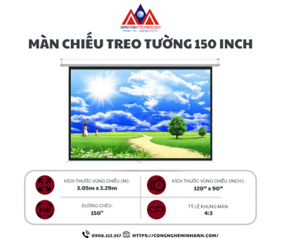 Màn chiếu treo tường 150”