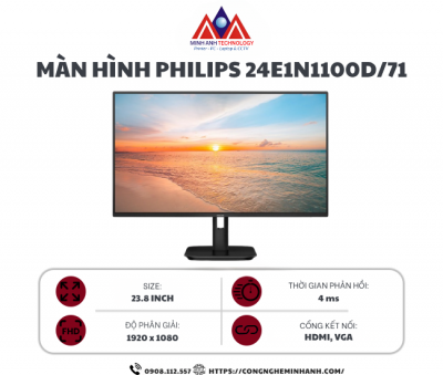 Màn hình Philips 24E1N1100D/71 (23.8 inch/ IPS/ FHD/ 100Hz/ 1ms)