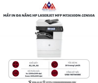 Máy in đa năng HP LaserJet MFP M72630dn (2ZN50A)
