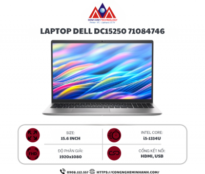 Laptop Dell 15 DC15250 71084746 (i5 1334U/ 16GB/ 512GB SSD/ 15.6 inch FHD/ 120Hz/ Win 11/ Office/ Silver/ 1Y)