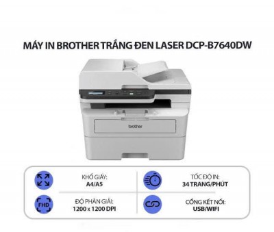 Máy in đa chức năng DCP-B7640DW - In laser đa chức năng, in 2 mặt tự động, kết nối wifi, scan copy tiện lợi