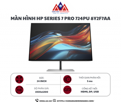 Màn hình HP Series 7 Pro 724PU 8Y2F7AA (24.0Inch/ WUXGA/ 5ms/ 100HZ/ 350cd/m2/ IPS)