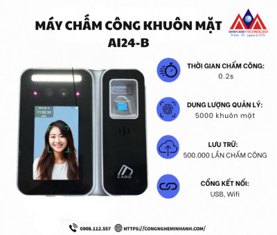 Máy Chấm Công Khuôn Mặt AI24-B