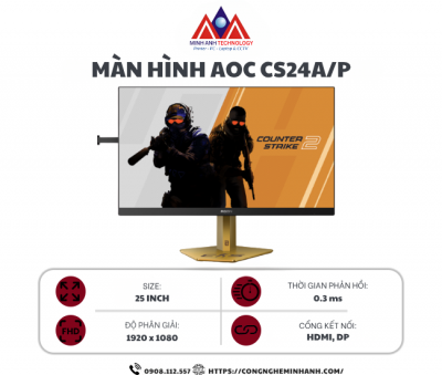Màn hình Gaming AOC CS24A/P (25 inch/ FHD/ 610Hz/ TN)