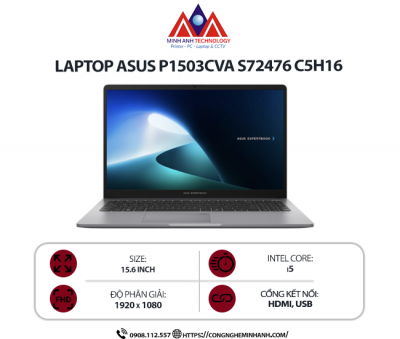 Laptop Asus ExpertBook P1503CVA-C5H16-50W (Core 5 210H/ 16GB/ 512GB SSD/ 15.6 inch FHD)