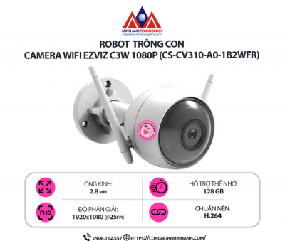 Camera Wifi EZVIZ C3W 1080P (CS-CV310-A0-1B2WFR) – Có Màu Ban Đêm, Đàm Thoại 2 Chiều, Chống Nước IP66
