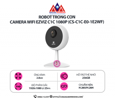 Camera Wifi EZVIZ C1C 1080P (CS-C1C-E0-1E2WF) – Đàm Thoại 2 Chiều, Phát Hiện Chuyển Động, Hồng Ngoại Ban Đêm, Quan Sát Ngoài Trời