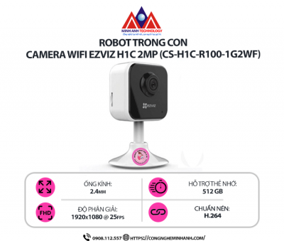 Camera Wifi EZVIZ H1C 2MP (CS-H1C-R100-1G2WF) – Quay 1080P, Đàm thoại 2 chiều, Báo động thông minh