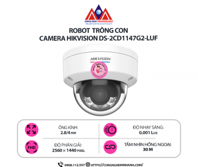 Robot Trông Con Camera Hikvision DS-2CD1147G2-LUF – Công Nghệ Giám Sát Mạnh Mẽ, Phát Hiện Chuyển Động Chính Xác