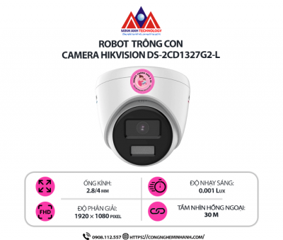 Robot Trông Con Camera Hikvision DS-2CD1327G2-L – Chất Lượng Hình Ảnh Sắc Nét, Công Nghệ AI Thông Minh