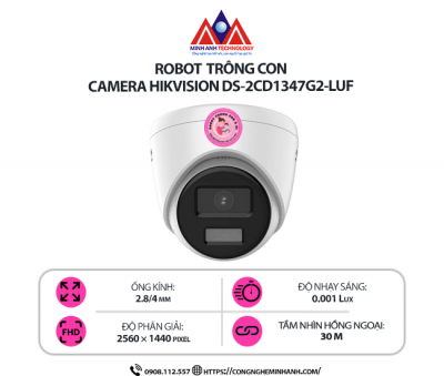 Robot Trông Con Camera Hikvision DS-2CD1347G2-LUF – Độ Phân Giải 4MP, Hiệu Suất Cao Dưới Mọi Điều Kiện Ánh Sáng